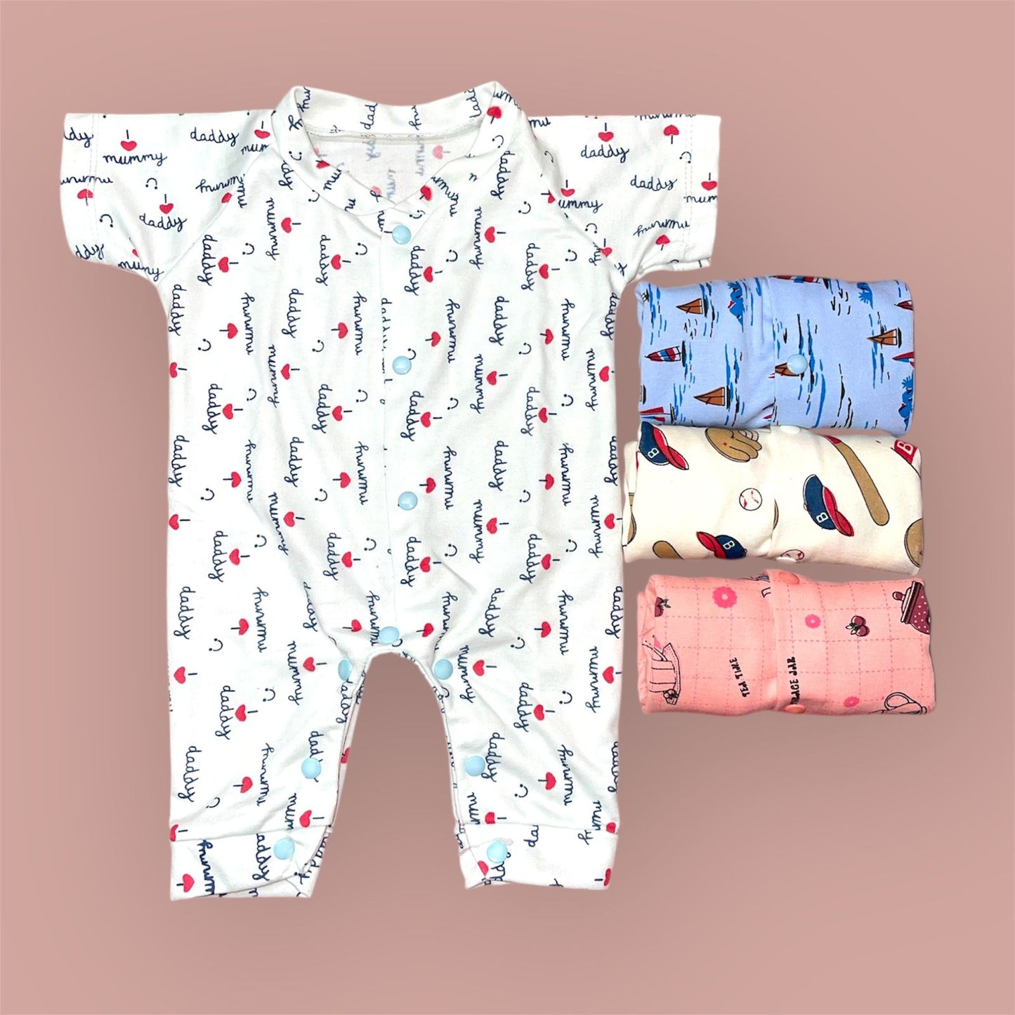 Shah Garments Baby Cotton Romper | Soft Printed Bodysuit for Newborns