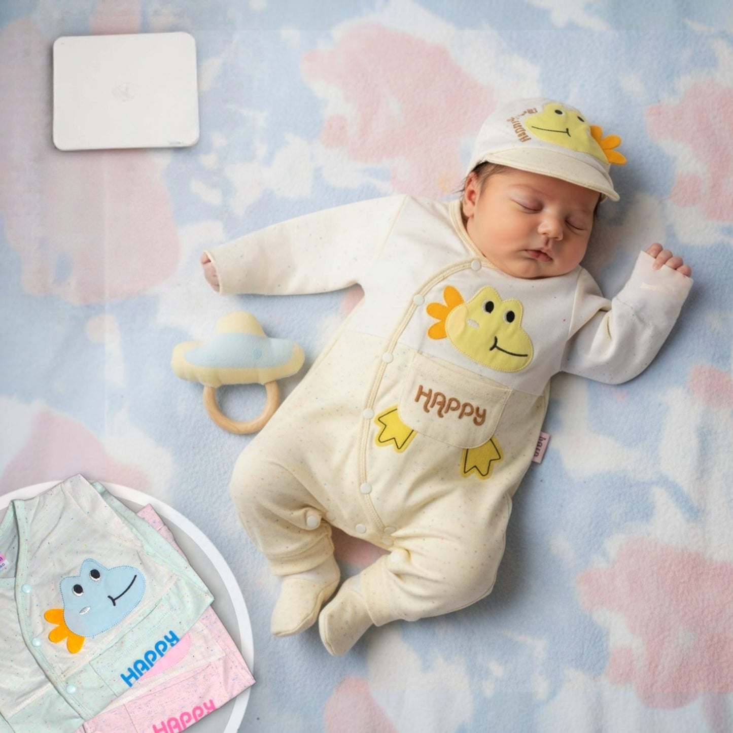 Baby Happy Frog Romper Set