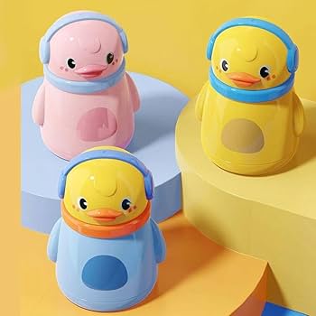 Shah Garments Baby Powder Puff Container | Portable Powder Box with Soft Puff