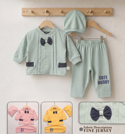Baby Cute Bow 3-Piece Set | Shah Garments