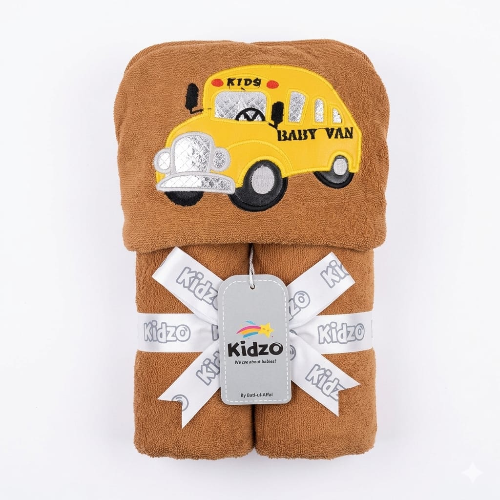 Kids Hooded Bath Towel | Ultra Soft & Absorbent Baby Bath Wrap – Blue Truck Design