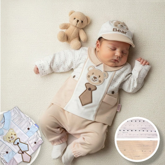 🧸 Baby Bear 3-Piece Outfit Set