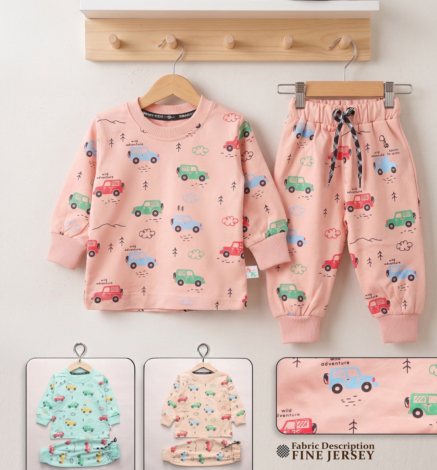 Kids Printed 2-Piece Sweatshirt & Jogger Set | Shah Garments
