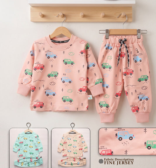 Kids Printed 2-Piece Sweatshirt & Jogger Set | Shah Garments