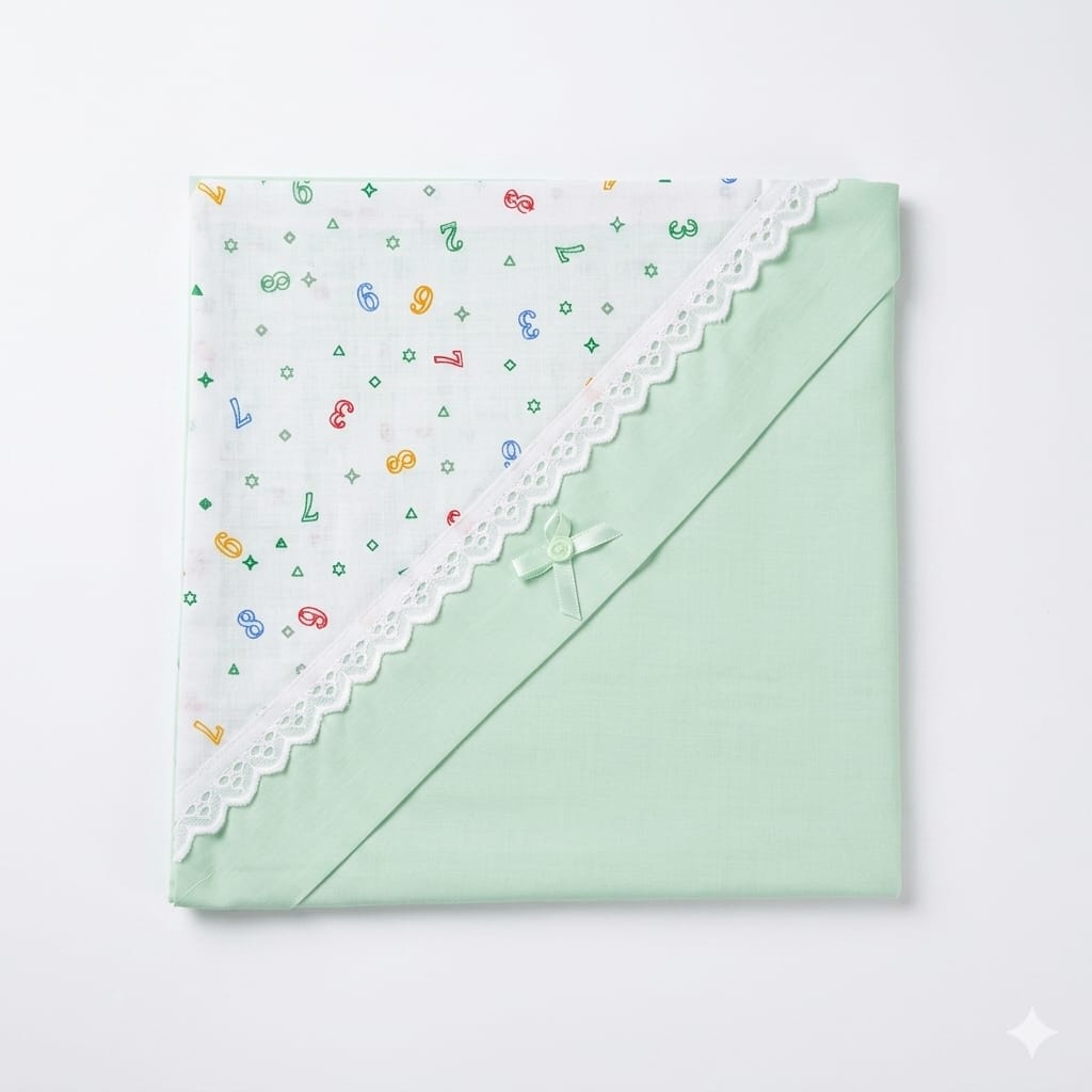 Premium Baby Receiving Blanket | Soft Cotton Newborn Swaddle Wrap – Blue