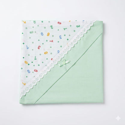Premium Baby Receiving Blanket | Soft Cotton Newborn Swaddle Wrap – Blue