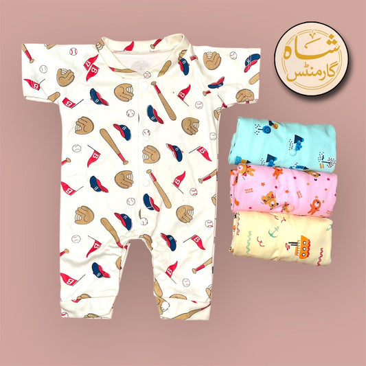 Shah Garments Baby Cotton Romper | Soft Printed Bodysuit for Newborns