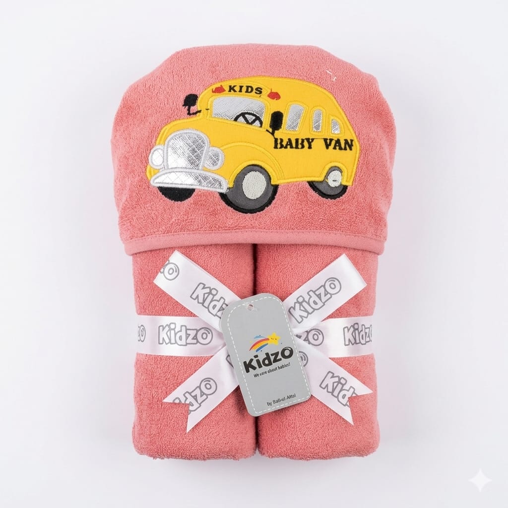 Kids Hooded Bath Towel | Ultra Soft & Absorbent Baby Bath Wrap – Blue Truck Design