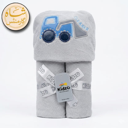 Kids Hooded Bath Towel | Ultra Soft & Absorbent Baby Bath Wrap – Blue Truck Design