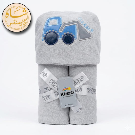 Kids Hooded Bath Towel | Ultra Soft & Absorbent Baby Bath Wrap – Blue Truck Design
