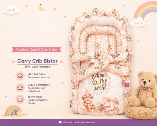 Premium Baby Carry Nest & Portable Crib | Ultra Soft & Cozy Baby Bed