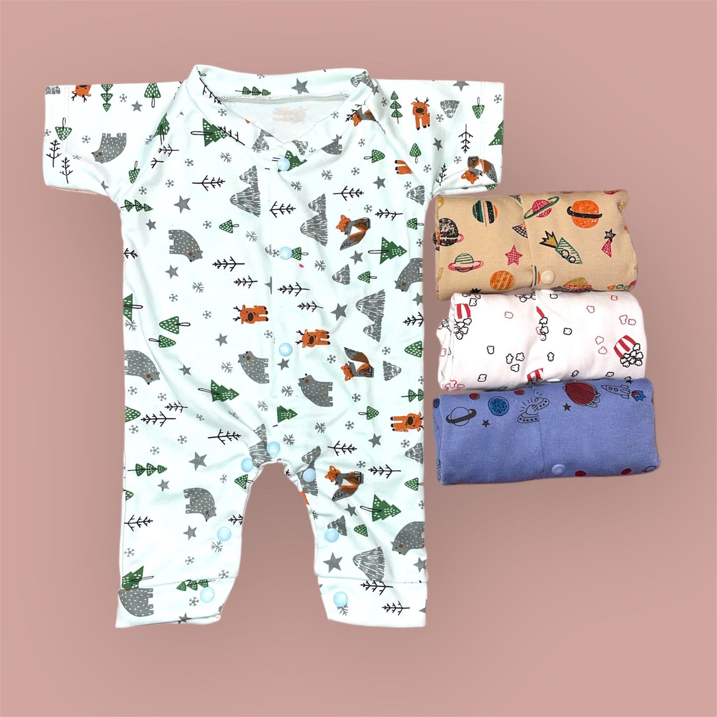 Shah Garments Baby Cotton Romper | Soft Printed Bodysuit for Newborns