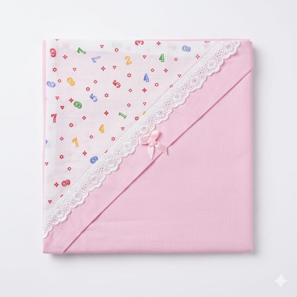 Premium Baby Receiving Blanket | Soft Cotton Newborn Swaddle Wrap – Blue